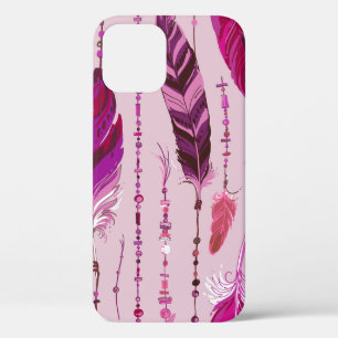 Ethnic Feathers: Bright Coloured Pattern. iPhone 12 Case