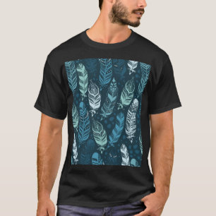 Ethnic Feathers: Colourful Seamless Pattern. T-Shirt