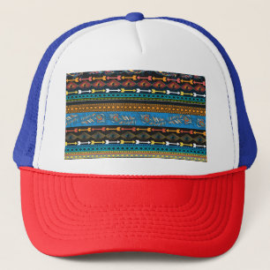Ethnic Feathers: Embroidery Boho Chic Trucker Hat