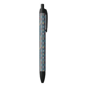 Ethnic Fishing Pattern Black Ink Pen
