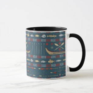 Ethnic Fishing Pattern Mug