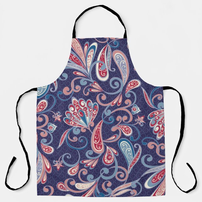 Ethnic Floral: Abstract Oriental Seamless. Apron (Front)