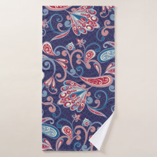 Ethnic Floral: Abstract Oriental Seamless. Bath Towel