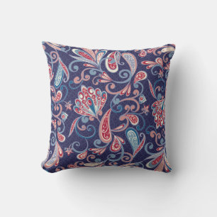 Ethnic Floral: Abstract Oriental Seamless. Cushion