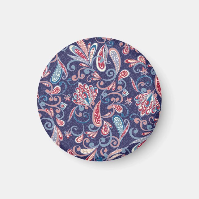 Ethnic Floral: Abstract Oriental Seamless. Magnet (Front)