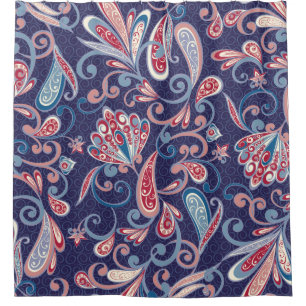 Ethnic Floral: Abstract Oriental Seamless. Shower Curtain