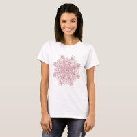 Ethnic floral coral mandala.