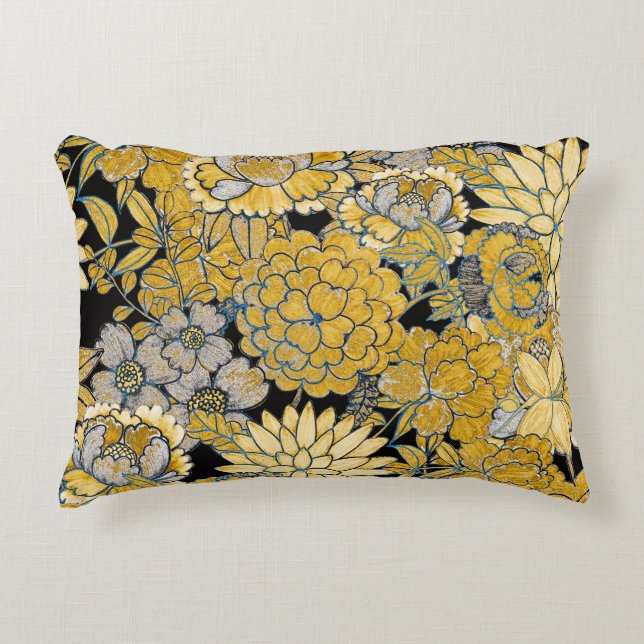 Ethnic Floral: Creative Paisley Texture. Decorative Cushion (Front)