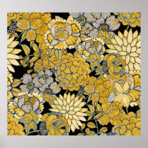 Ethnic Floral: Creative Paisley Texture. Poster