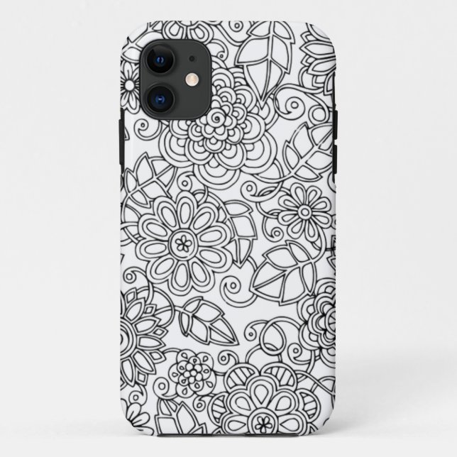 Ethnic Floral Doodle Case-Mate iPhone Case (Back)
