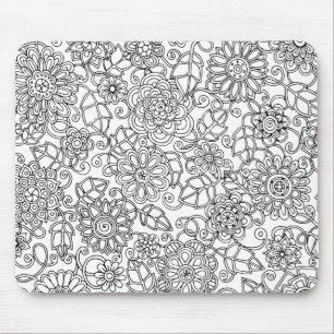 Ethnic Floral Doodle Mouse Mat