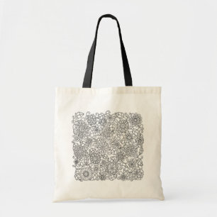 Ethnic Floral Doodle Tote Bag