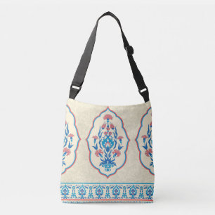 Ethnic Floral Fabric: Seamless Elegance Crossbody Bag