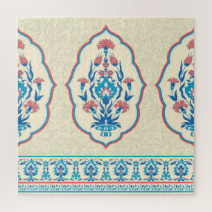 Ethnic Floral Fabric: Seamless Elegance Jigsaw Puzzle