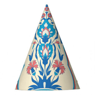 Ethnic Floral Fabric: Seamless Elegance Party Hat