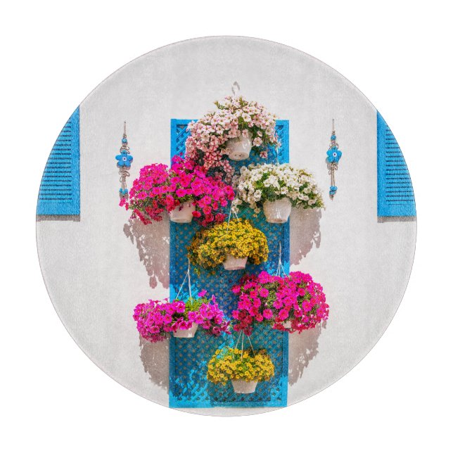 Ethnic Floral: Garden Wall Cutting Board (Front)