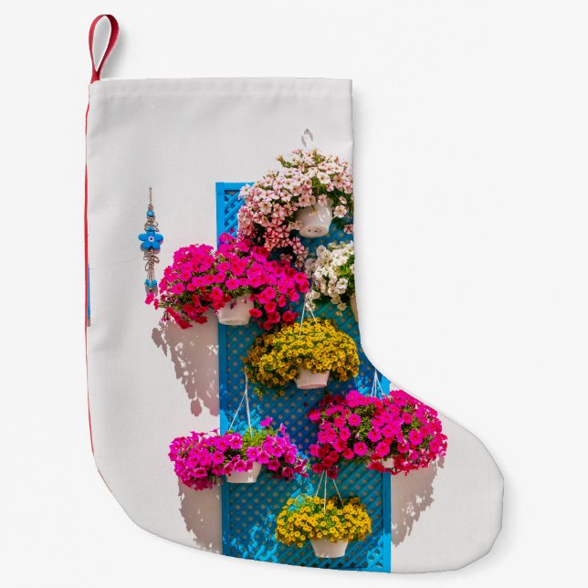 Ethnic Floral: Garden Wall Small Christmas Stocking (Front)