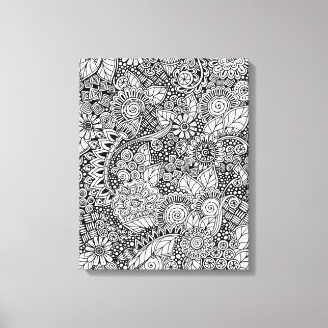 Ethnic Floral Inspired 6 Canvas Print (Front)