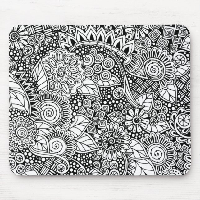Ethnic Floral Inspired Mouse Mat (Front)