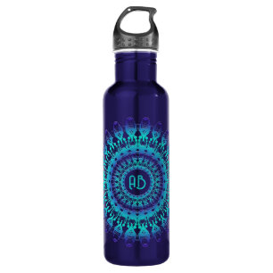 Ethnic floral mandala.monogram 710 ml water bottle