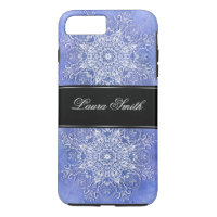 Ethnic Floral Mandala on grunge bascgrounde iPhone