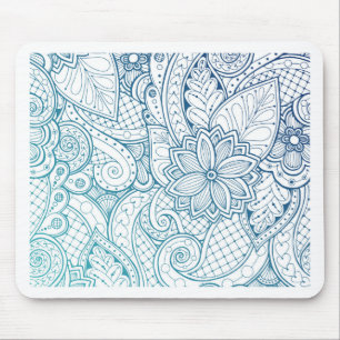 Ethnic floral Mandala pattern Mouse Mat