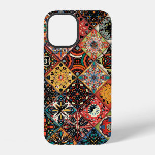 Ethnic floral mandala seamless pattern. Colourful iPhone 12 Case