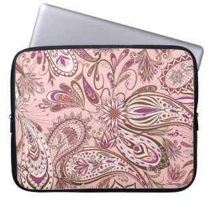 Ethnic Floral: Oriental Paisley Design. Laptop Sleeve