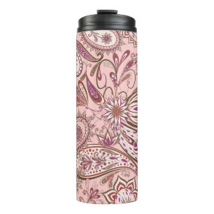 Ethnic Floral: Oriental Paisley Design. Thermal Tumbler