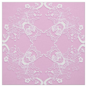 Ethnic floral pink mandala. fabric