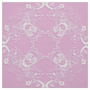 Ethnic floral pink mandala. fabric