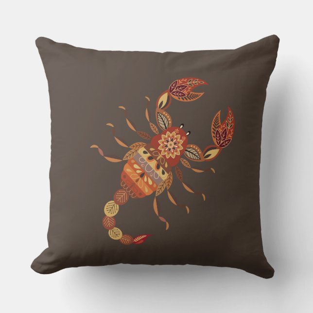 Ethnic Floral Scorpion Cushion (Front)