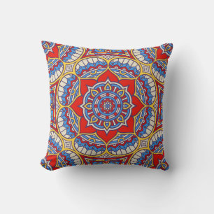 Ethnic floral, seamless bohemian pattern. cushion
