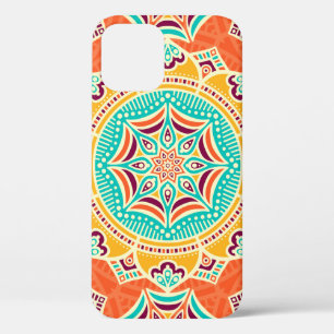 Ethnic floral seamless pattern iPhone 12 case