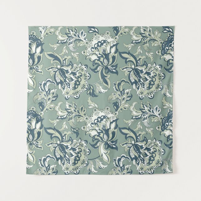 ethnic floral seamless pattern. folkloric batik or tapestry (Front)