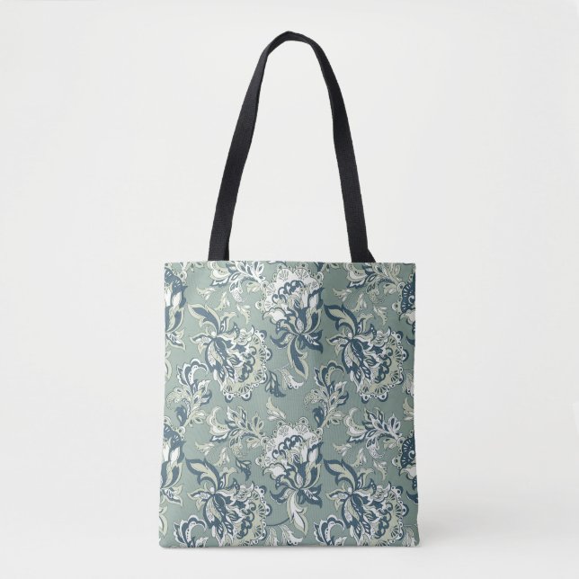 ethnic floral seamless pattern. folkloric batik or tote bag (Front)