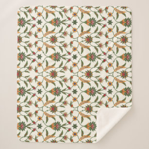 Ethnic Floral: Stylish Seamless Ornament. Sherpa Blanket