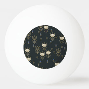 Ethnic Flowers: Vintage Ornamental Design Ping Pong Ball