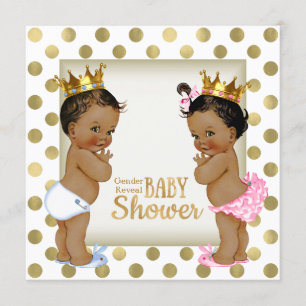 Ethnic Gender Reveal Baby Shower Invitation