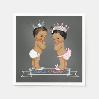 Ethnic Gender Reveal Prince Princess Napkin