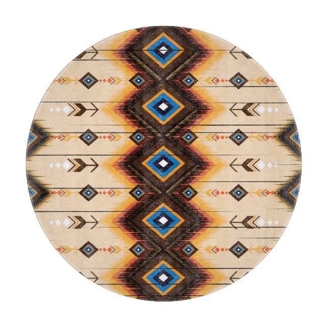 Ethnic geometric: abstract pattern design. cutting board (Front)