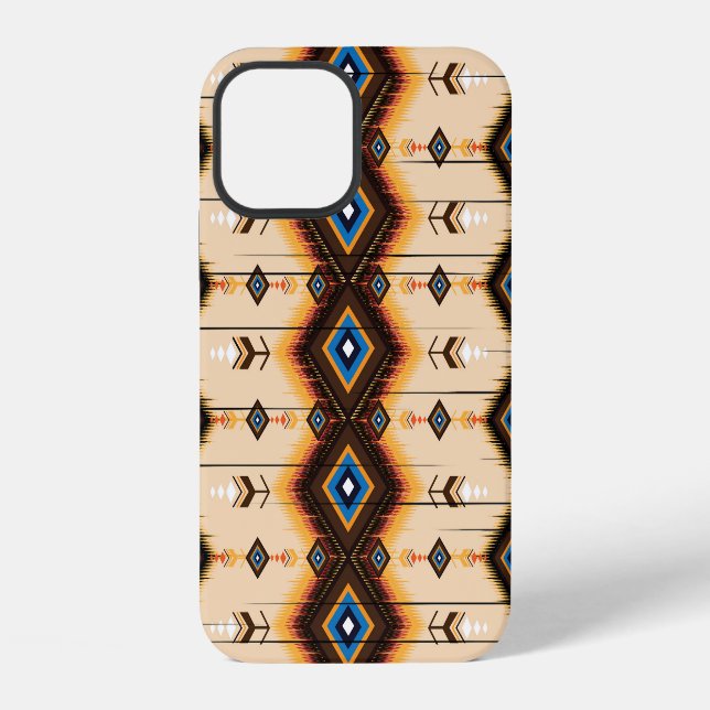 Ethnic geometric: abstract pattern design. iPhone case (Back)