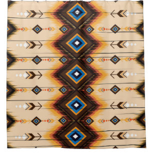 Ethnic geometric: abstract pattern design. shower curtain