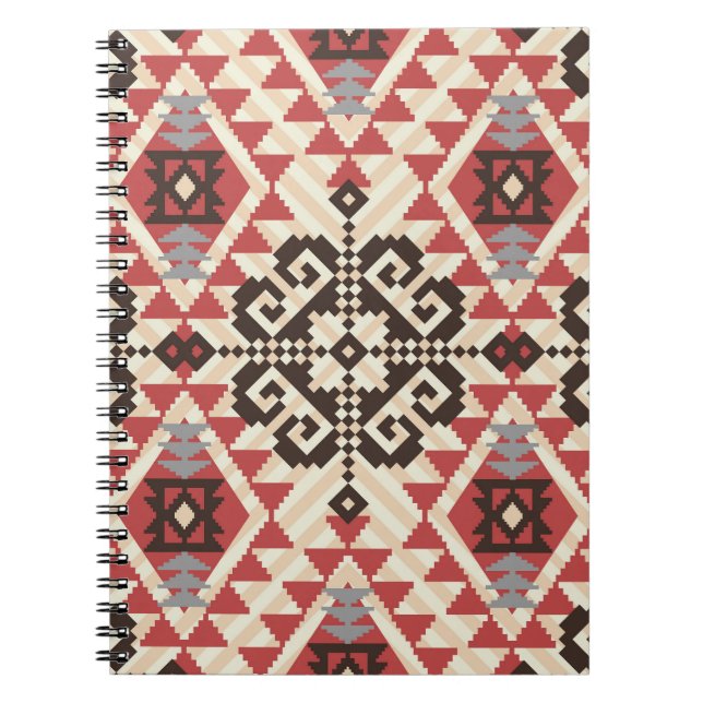 Ethnic Geometric: Abstract Seamless Notebook (Front)