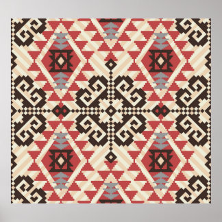 Ethnic Geometric: Abstract Seamless Poster