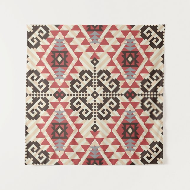 Ethnic Geometric: Abstract Seamless Tapestry (Front)