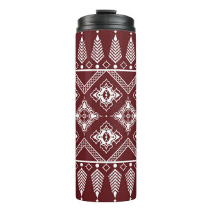 Ethnic Geometric Asian Style Pattern Thermal Tumbler