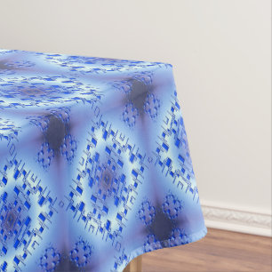 Ethnic geometric blue pattern Design Tablecloth