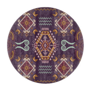 Ethnic Geometric Colourful Seamless Design Cutting Board
