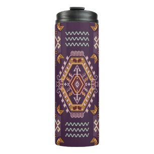 Ethnic Geometric Colourful Seamless Design Thermal Tumbler